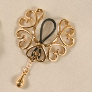 AS79 Non-piercing gold wreath with pendant nipple rings