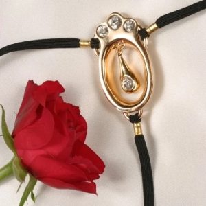 CLT02 Women's non-piercing clit jewelry waist band in Gold