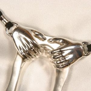 CLT08 Women's Helping Hands non-piercing clit jewelry waist band in SILVER