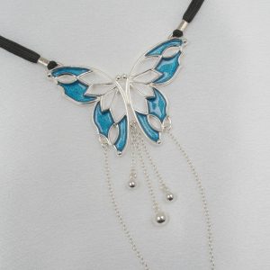 ST181 Women's Butterfly G-String with Pendants in Silver