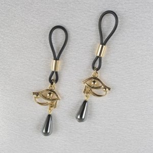 AS110 Gold Hieroglyphic Eye Non Piercing Nipple Jewelry
