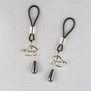 AS111 Silver Hieroglyphic Eye Non Piercing Nipple Jewelry