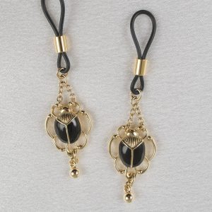AS112 Gold Scarab Non Piercing Nipple Jewelry