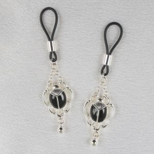AS113 Silver Scarab Non Piercing Nipple Jewelry