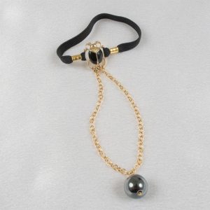 BH162 Gold and Black Scarab Penis Chain