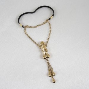 BH168 Gold Penis Excitement with Pendants Chain Band