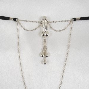 ST199 Womens Silver Penis Excitement G-String