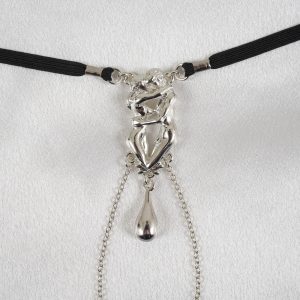 ST193 Womens Silver Lovers Embrace G-String