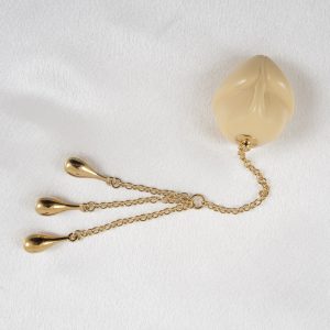 BAV06 Women's Insertable Penis Head Jewel with Gold Pendants