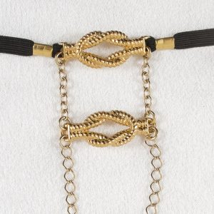BH174 Gold Double Knot Penis Chain Band