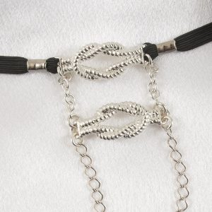 BH175 Silver Double Knot Penis Chain Band