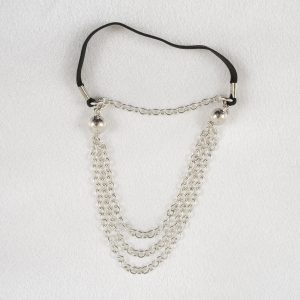 BH177 Silver Triple Draped Chains Penis Band