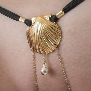 ST200 Womens Gold Rare Pearl G-String