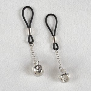 AS123 Silver Bitten Apples Nipple Jewelry