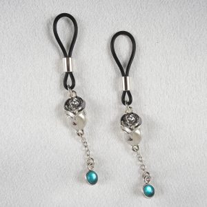 AS125 Silver Rose Nipple Jewelry
