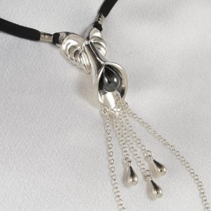 ST219 Womens Silver Gushing Pistil Flower G-String