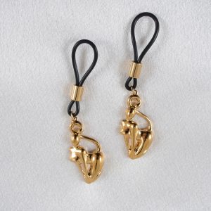 AS128 Gold Catwoman Nipple Jewelry