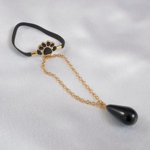 BH188 Gold Penis Cat Paw Penis Band with Pendant