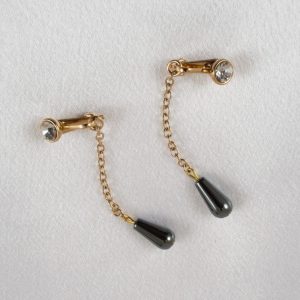 PS66 Non-Piercing Hematite Pendant Drops Labia Clips