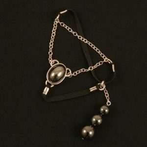 BH125 Men's Egyptian Jewel chain in Silver with Hematite pendant