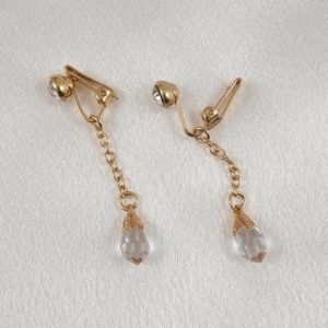 PS63 Gold Non-Piercing Labia Clips with Crystals