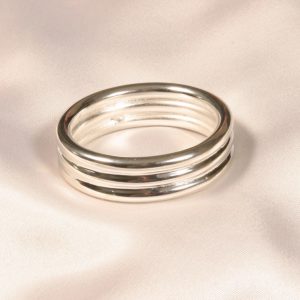 ALL10 Men's silver penis band 4 sizes