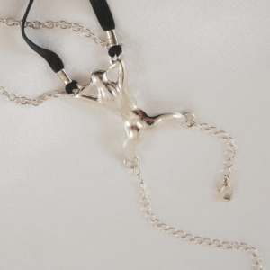 BH137 Men's Silver Woman Shaft Penis Cock Chain