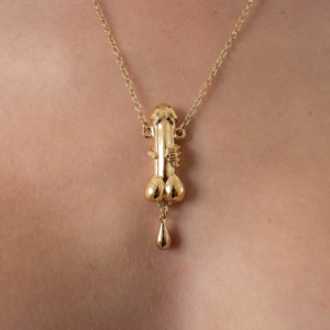 PEN34 Gold Penis Pendant Necklace Jewelry