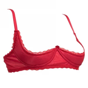 1395 Lacey Red 1/4 Cup Bra